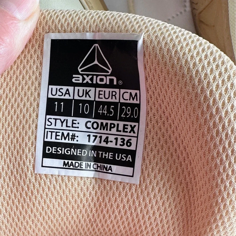 Axion Complex Sneakers Mens 11 Tan Beige Excellent High Top Skate Shoes 1714-136